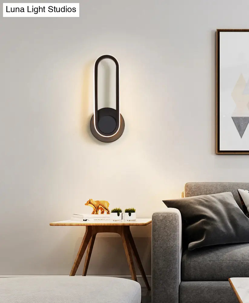 Modern Led Metal Bedside Wall Sconce With Rotatable Head
