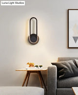 Modern Led Metal Bedside Wall Sconce With Rotatable Head