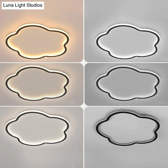 Modern Led Metal Flush Mount Ceiling Light Fixture For Flower Bedroom Illumination