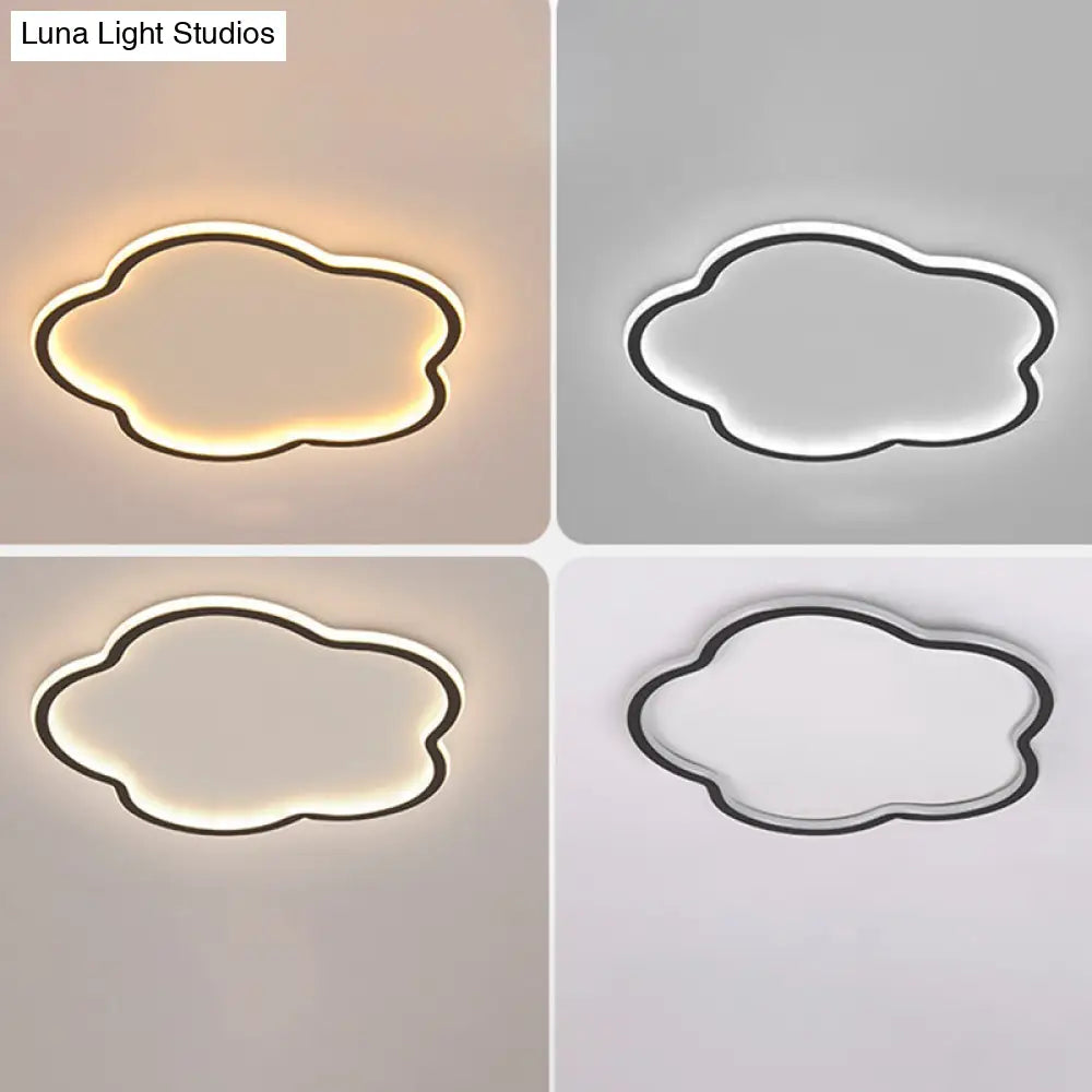 Modern Led Metal Flush Mount Ceiling Light Fixture For Flower Bedroom Illumination