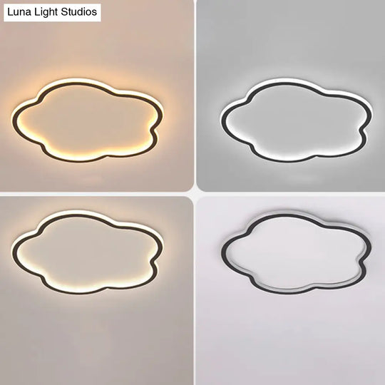 Modern Led Metal Flush Mount Ceiling Light Fixture For Flower Bedroom Illumination