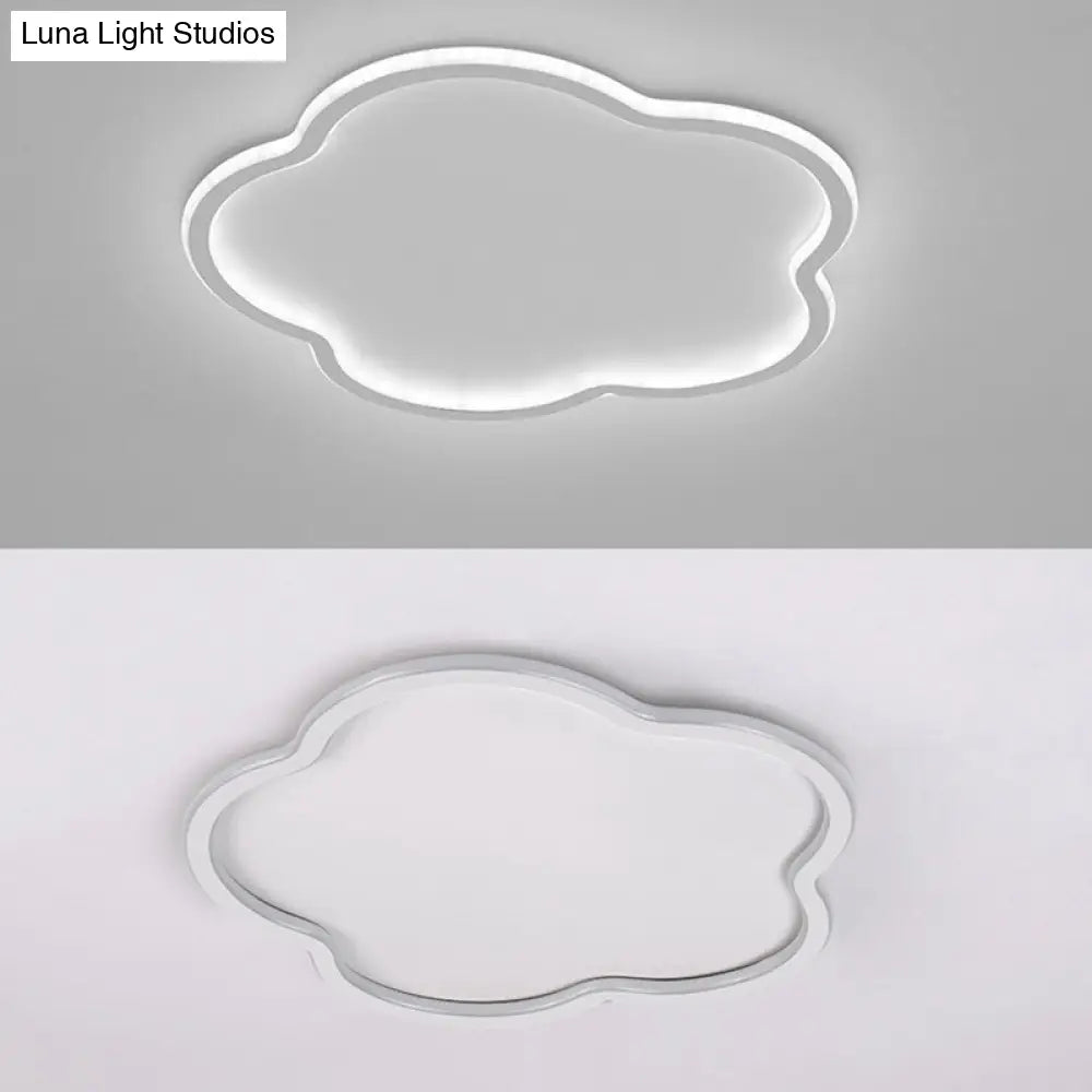 Modern Led Metal Flush Mount Ceiling Light Fixture For Flower Bedroom Illumination