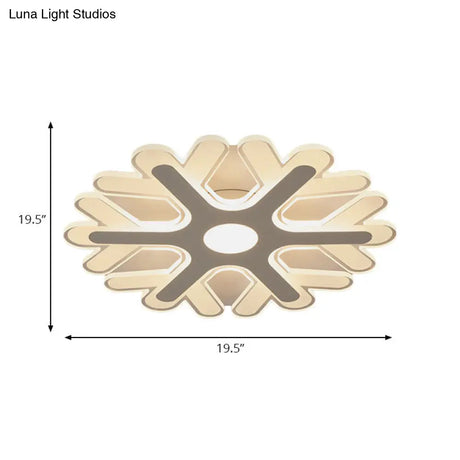 Modern Led Snowflake Ceiling Light For Kids’ Bedrooms