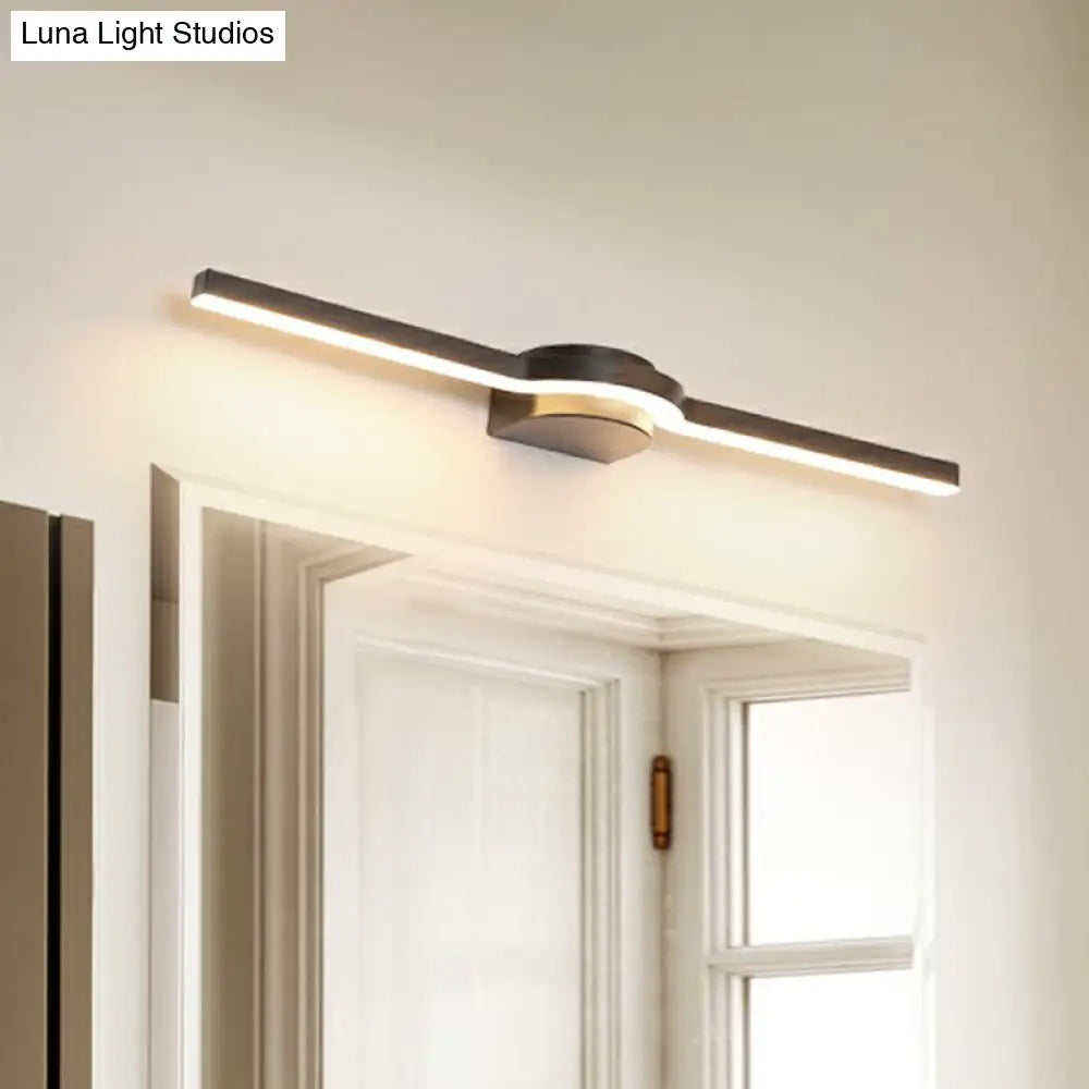 Modern Led Vanity Lighting Fixture - Simplicity Linear Acrylic Bathroom Wall Sconce