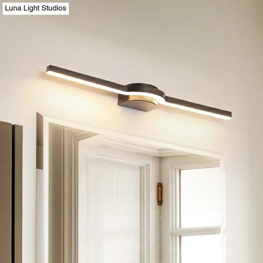 Modern Led Vanity Lighting Fixture - Simplicity Linear Acrylic Bathroom Wall Sconce