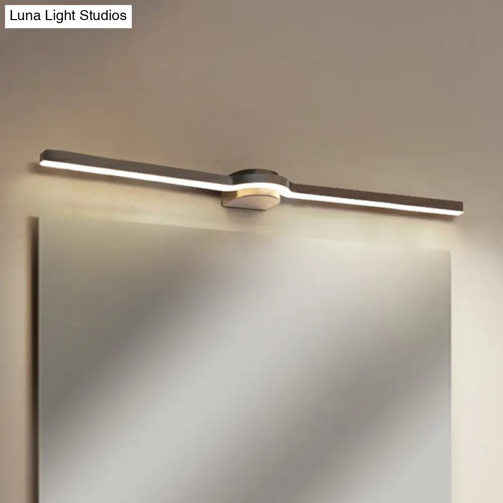 Modern Led Vanity Lighting Fixture - Simplicity Linear Acrylic Bathroom Wall Sconce