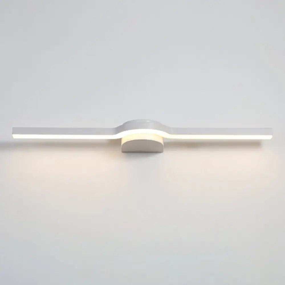 Modern Led Vanity Lighting Fixture - Simplicity Linear Acrylic Bathroom Wall Sconce White / 16 Warm