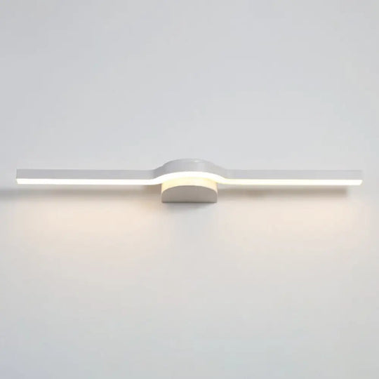 Modern Led Vanity Lighting Fixture - Simplicity Linear Acrylic Bathroom Wall Sconce White / 16 Warm