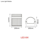 Modern Led Wall Light Outdoor Ip65 Waterproof Aluminum Black Lamps Porch Garden Lamp 6W 12W 110V
