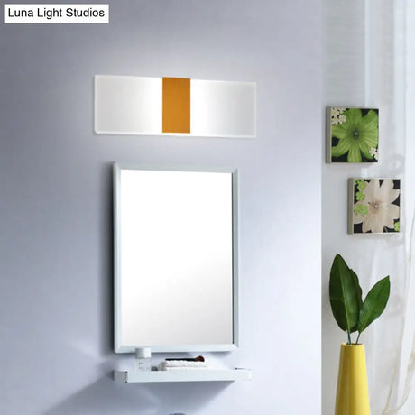 Modern Led Wall Sconce In Oval/Rectangular/Convex Shape - 8/10.5 Wide Warm/White/Natural Light