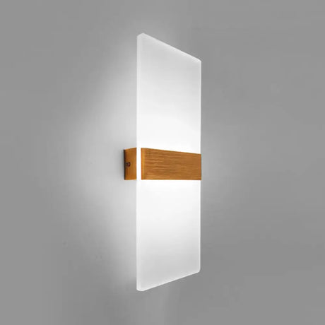 Modern Led Wall Sconce In Oval/Rectangular/Convex Shape - 8/10.5 Wide Warm/White/Natural Light Gold