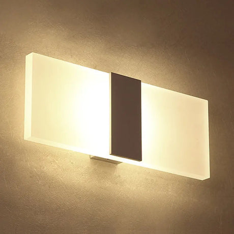Modern Led Wall Sconce In Oval/Rectangular/Convex Shape - 8/10.5 Wide Warm/White/Natural Light