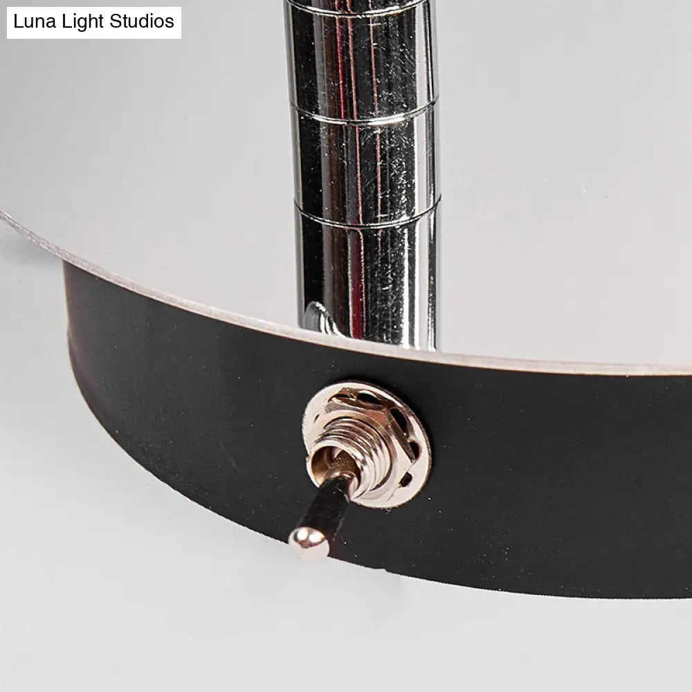 Modern Led Wall Sconce Light In Chrome With Round/Rectangle Canopy