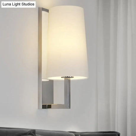 Modern Led Wall Sconce Light In Chrome With Round/Rectangle Canopy