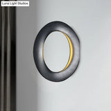 Modern Led Wall Sconce With Black/White Aluminum Shade For Bedroom