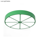 Modern Lemon Flat Ceiling Light For Kindergarten Classrooms