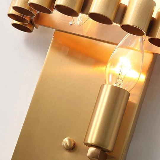 Lampe de chevet de chambre à coucher en cristal de luxe moderne à LED en cuivre