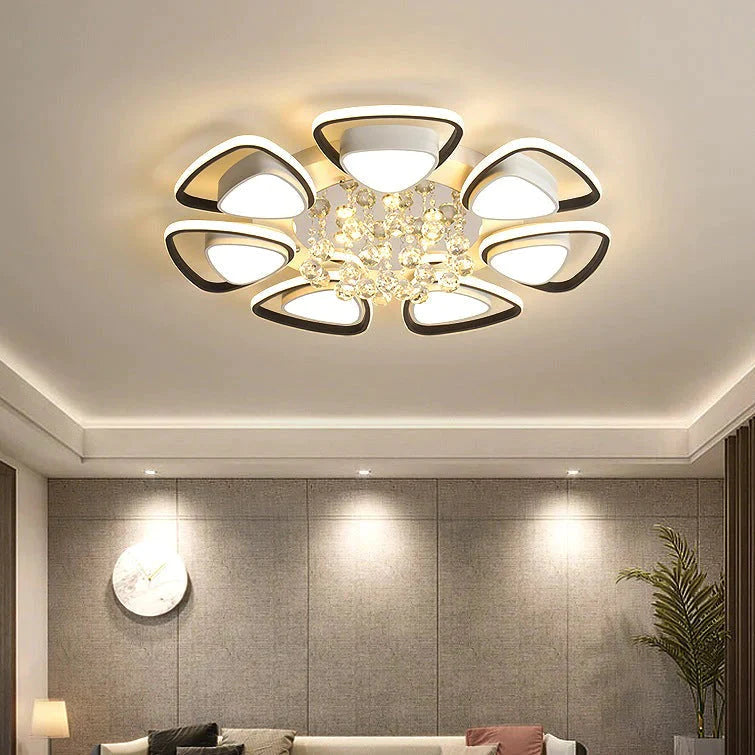 Plafonnier en cristal atmosphérique de haute qualité de luxe de lumière moderne