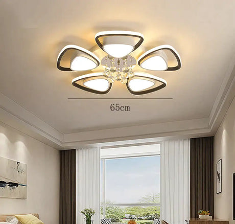 Modern Light Luxury High Grade Atmospheric Crystal Ceiling Lamp White / 5 heads / White light Ceiling