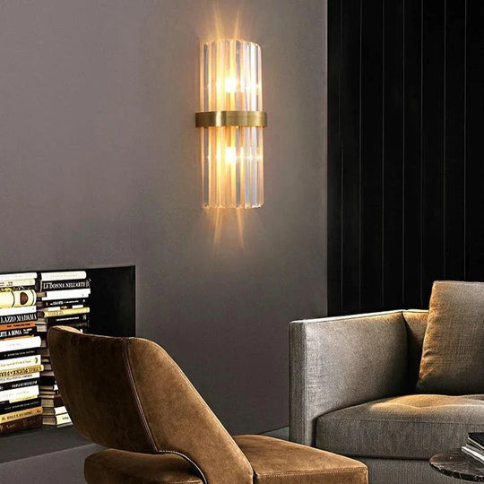 Lampe de mur en cuivre de fond de salon de luxe de lumière moderne