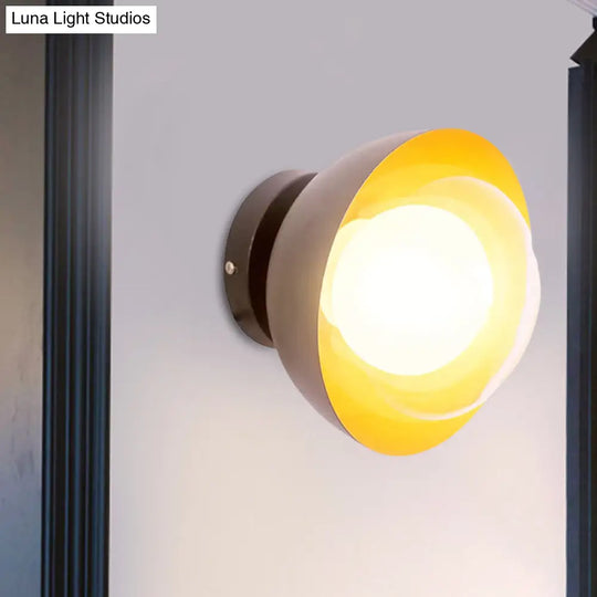 Modern Loft Style Wall Mount Light With Clear Glass Shade In Black - Ideal For Bedroom Lighting