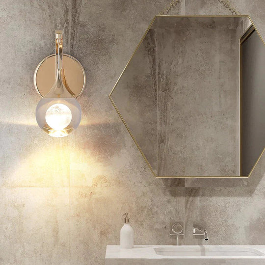Applique Murale Led en Cristal Luxueux Moderne pour Chambre à Coucher
