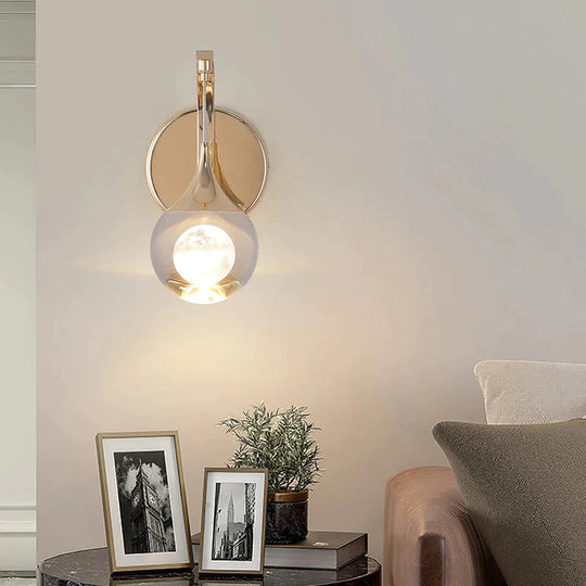 Applique Murale Led en Cristal Luxueux Moderne pour Chambre à Coucher
