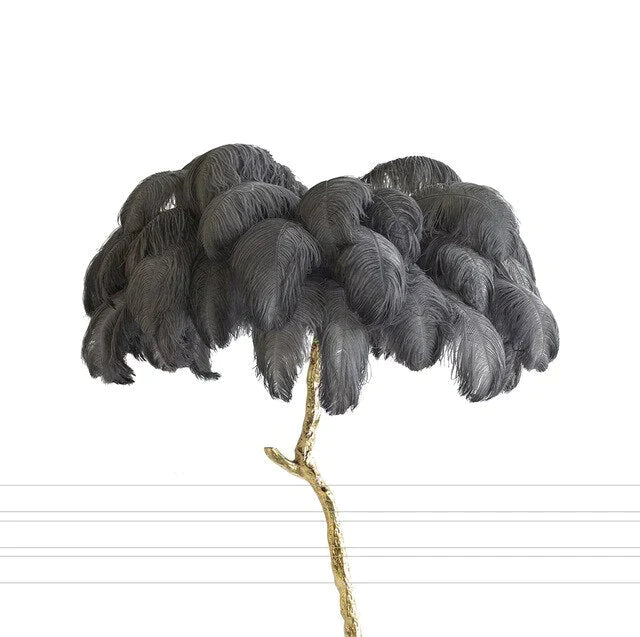 Modern Luxury Feather Floor Lamp Living Room Decoration Light Stand Light Decorative Standing Indoor