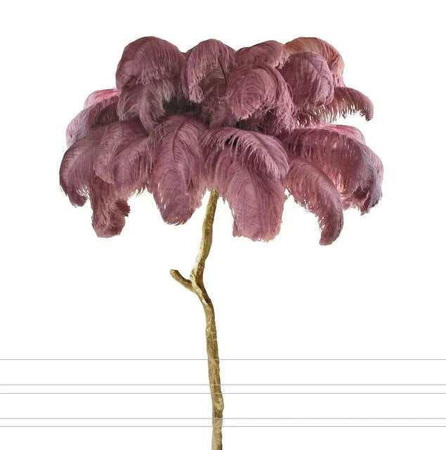 Modern Luxury Feather Floor Lamp Living Room Decoration Light Stand Light Decorative Standing Indoor