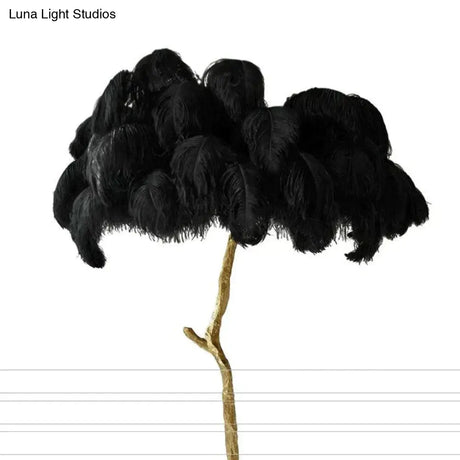 Modern Luxury Feather Floor Lamp Living Room Decoration Light Stand Light Decorative Standing Indoor