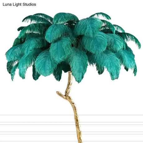 Modern Luxury Feather Floor Lamp Living Room Decoration Light Stand Light Decorative Standing Indoor