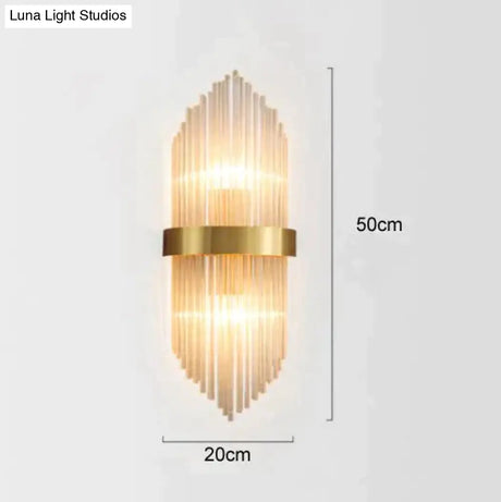 Modern Luxury Living Room Background Wall Lamp Bedroom Bedside Copper B / Without Light Source Lamps