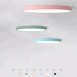 Modern Macaron Panel Lamp Led Ceiling Light Fixture Remote Control Hall Surface Mount Flush Bedroom