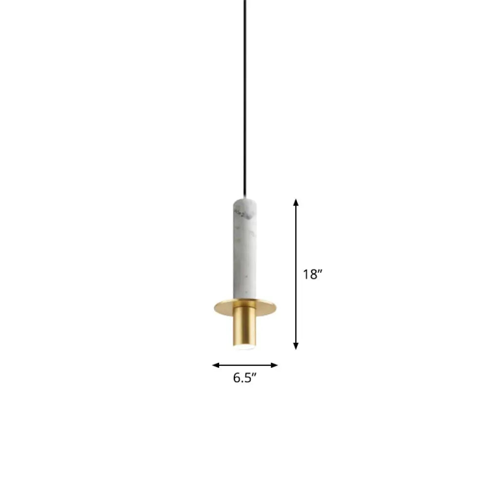 Modern Marble Dining Room Suspension Led Pendant Light White