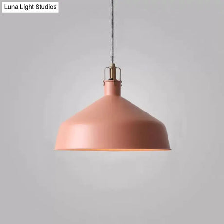 Modern Metal Barn Pendant Light For Dining Room - 1-Head Suspension