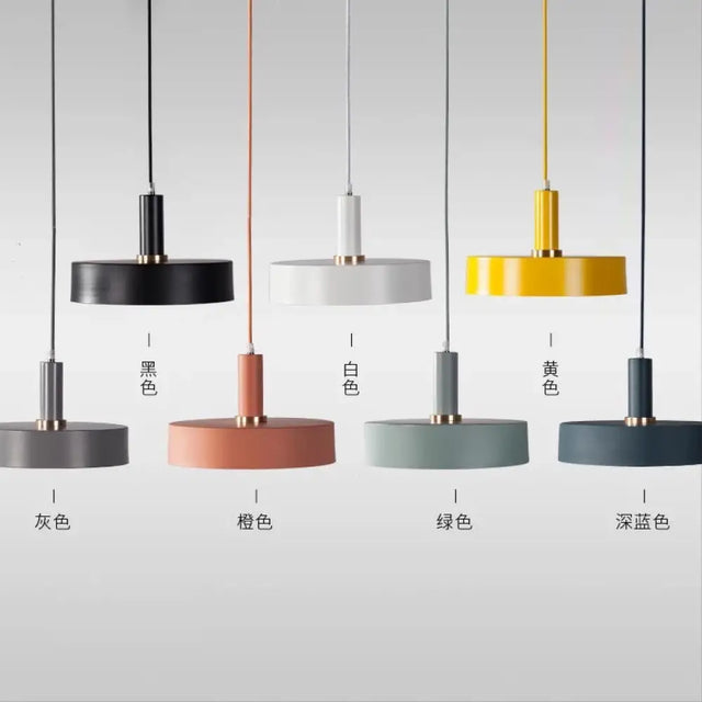 Modern Metal Down Lighting Pendant For Bedroom - Sleek And Stylish Blue