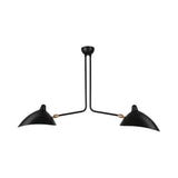 Modern Metal Duckbill Hanging Lamp Black Chandelier With 2/3/5 Lights For Living Room 2 / A