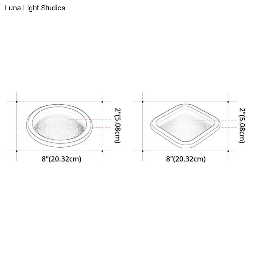 Modern Metal Geometric Led Ceiling Light Fixture | Flush Mount