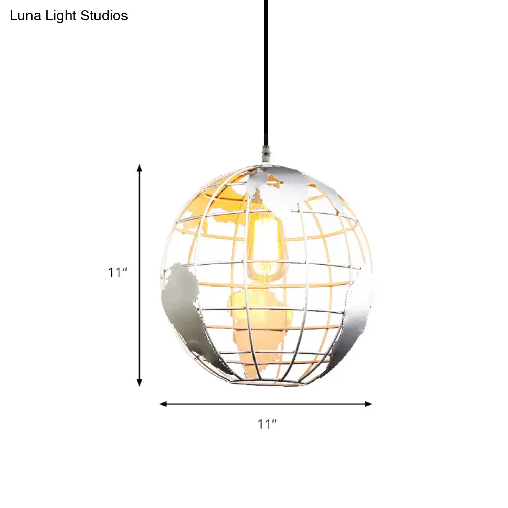 Modern Metal Globe Cage Pendant Light - Ideal For Restaurants