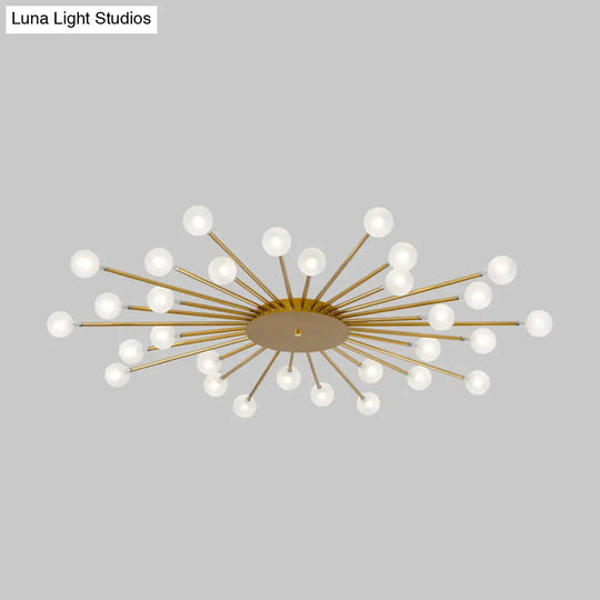 Modern Metal Led Close-To-Ceiling Light For Bedrooms