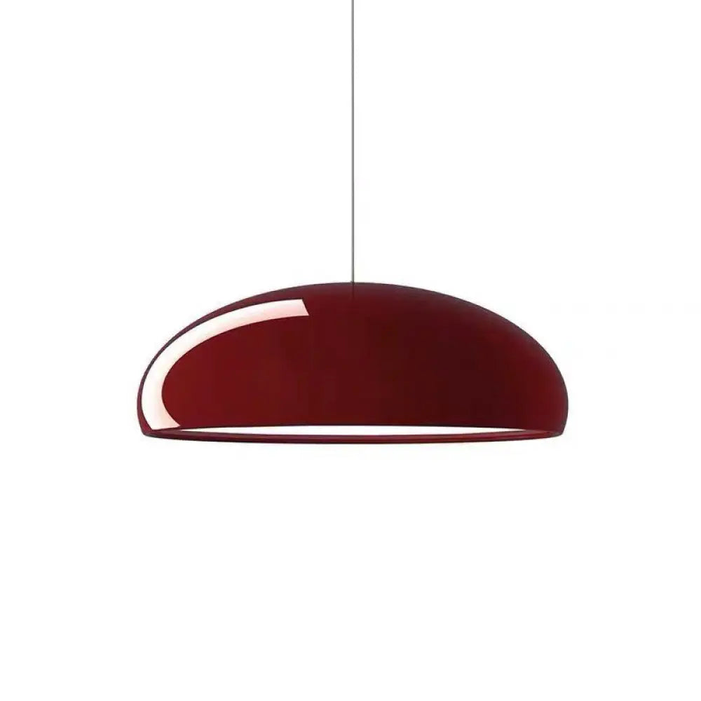 Modern Metal Pendant Light With Bowl Shade - Contemporary 1-Light Suspension For Dining Room