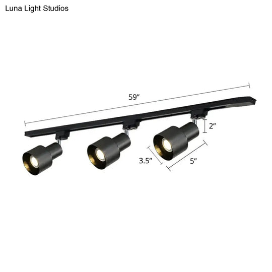 Modern Metal Track Lighting Fixture - Grenade Shaped Design For Living Room 3 / Black