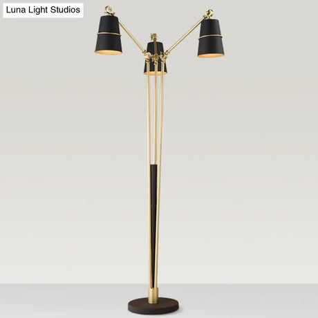 Modern Metal Tree Floor Lamp With 3 Heads For Living Room Reading White/Black