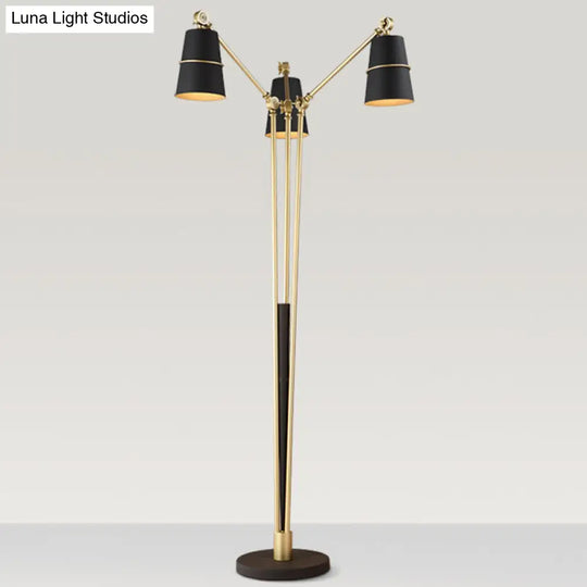Modern Metal Tree Floor Lamp With 3 Heads For Living Room Reading White/Black