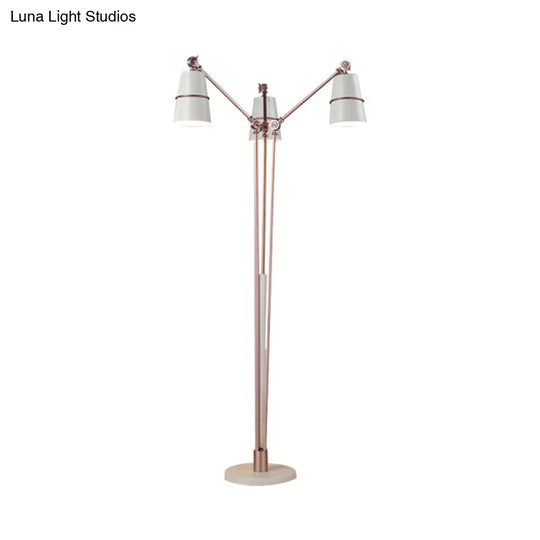 Modern Metal Tree Floor Lamp With 3 Heads For Living Room Reading White/Black