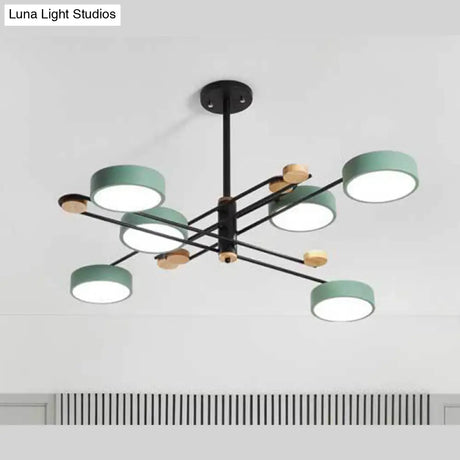 Modern Metallic Pendant Light With Layered Branching Chandelier Design For Living Room