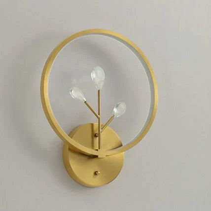 Modern Minimalist Bedroom Headlights With All-Copper Wall Lamps Copper