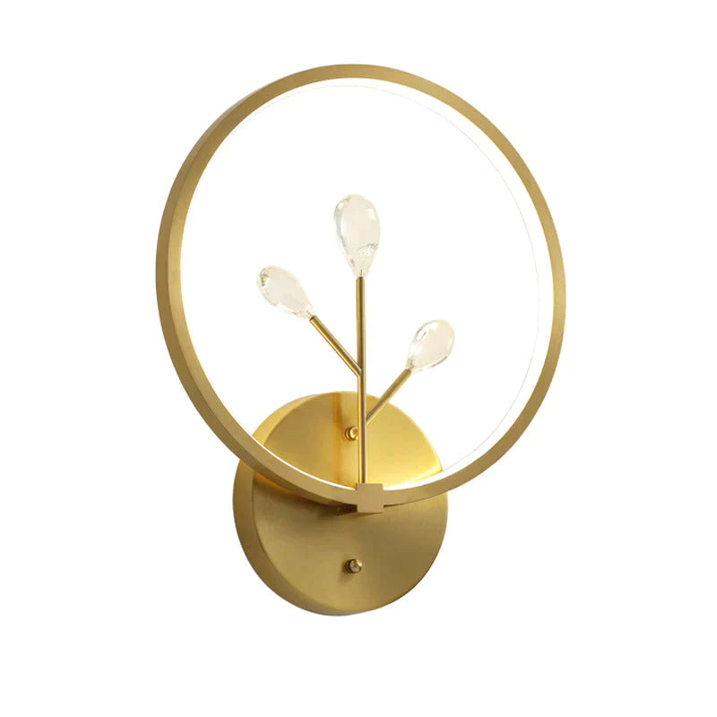 Modern Minimalist Bedroom Headlights With All-Copper Wall Lamps Copper