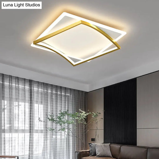 Modern Minimalist Geometric Flush Mount Led Ceiling Light For Bedrooms