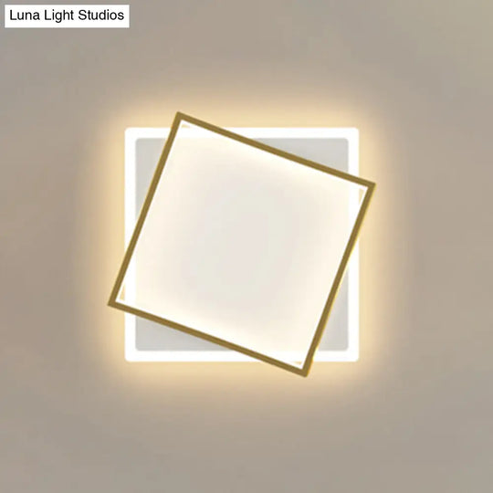 Modern Minimalist Geometric Flush Mount Led Ceiling Light For Bedrooms